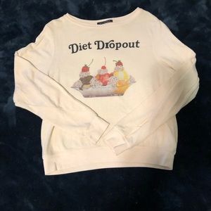 WILDFOX sweater diet drop out body positive crewneck sweatshirt